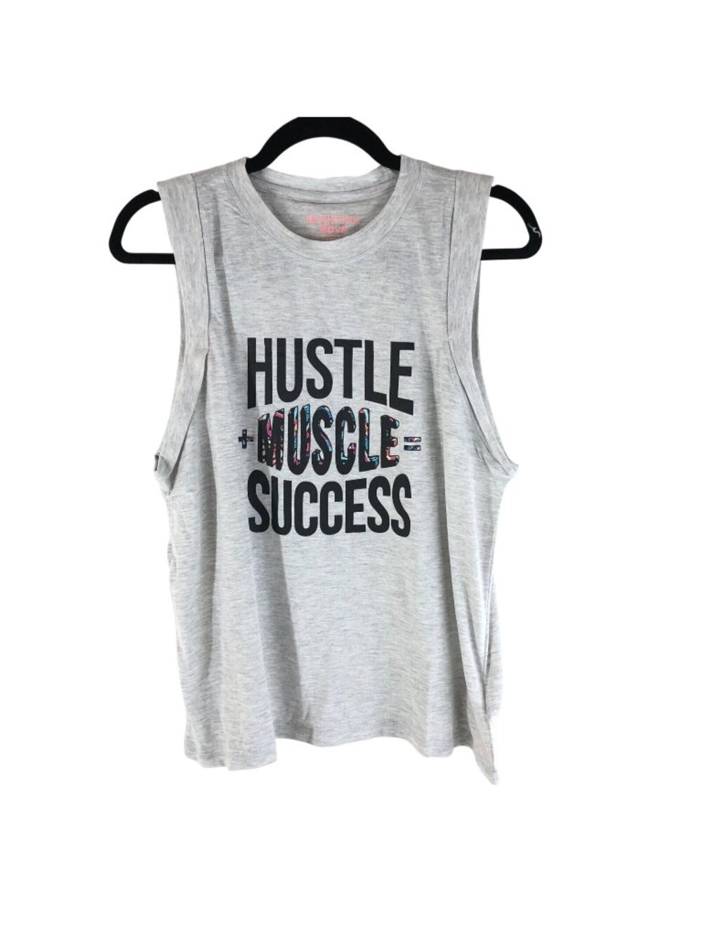 Minkpink Move Womens Muscle Tee Top Hustle Muscle Success Sleeveless Gray S